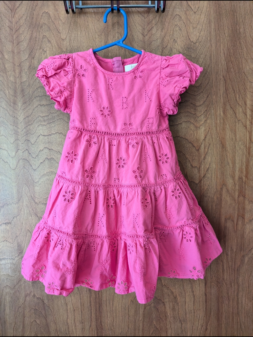 Baker by Ted Baker Pink Eyelet Tiered Dress 3-4 years 4T